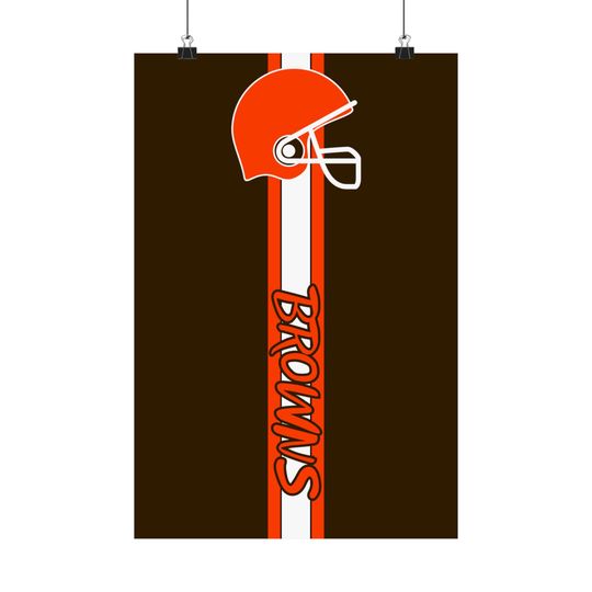 Discover Browns Matte Vertical Posters, Sports Decor, Fan Art, Wall Art, Graphic Design Print, Gift for Football Lovers
