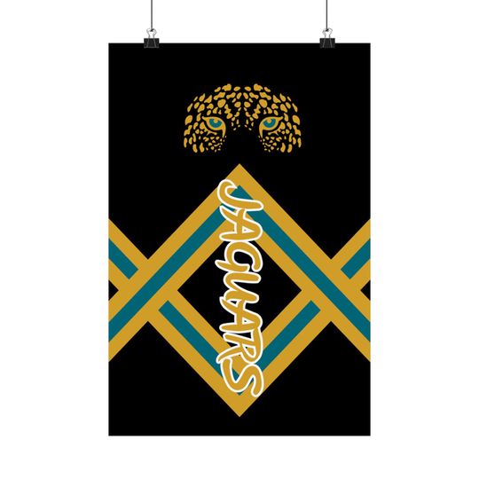 Discover Jaguars Matte Vertical Posters, Sports Decor, Fan Art, Wall Art, Graphic Design Print, Gift for Football Lovers