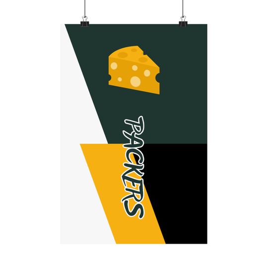 Discover Packers Matte Vertical Posters, Sports Decor, Fan Art, Wall Art, Graphic Design Print, Gift for Football Lovers