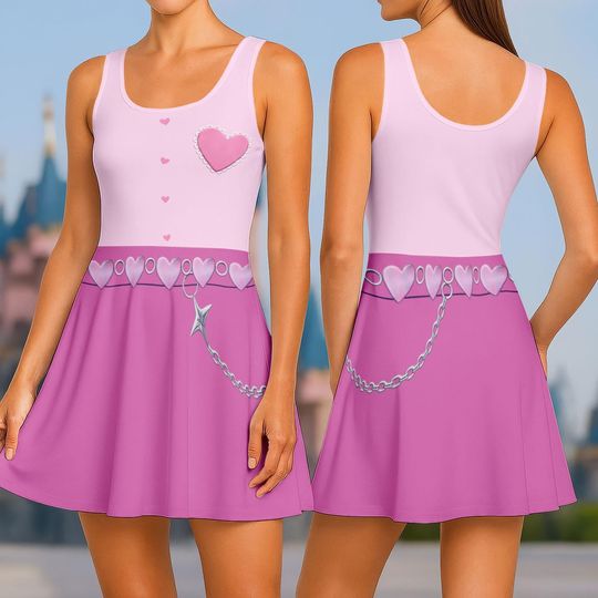 Kpop Demon Hunters Romance Saja Skater Dress, Romance Saja Cosplay Costume, Saja Boys Dress, Huntrix Women Dress,Halloween Gift For Her