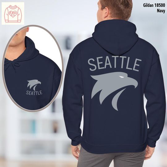 Personalized Seattle Hoodie - Custom Text, Seahawk Team Spirit Mom Football Shirt