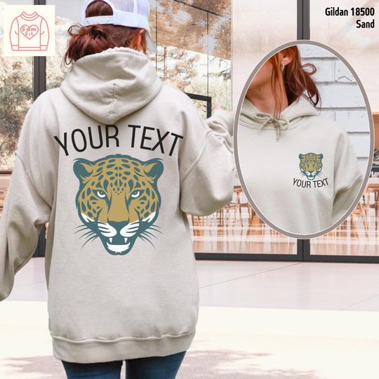 Personalized Jacksonville Hoodie - Custom Text, Jaguar Team Spirit Mom Football Shirt