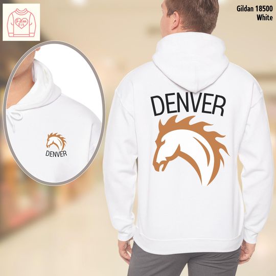 Discover Personalized Denver Hoodie - Custom Text, Bronco Team Spirit Mom Football Shirt