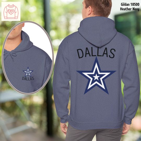 Personalized Dallas Hoodie - Custom Text, Cowboy Team Spirit Mom Football Shirt