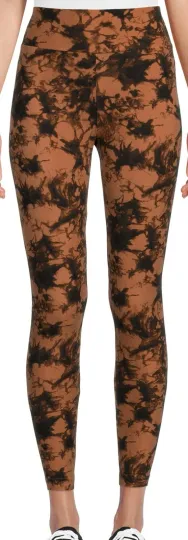 NoBo No Boundaries Brown Tie Dye High Rise Ankle Leggings