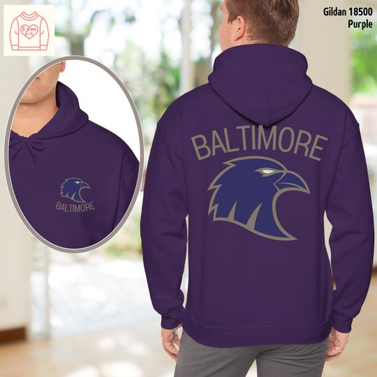 Personalized Baltimore Hoodie - Custom Text, Raven Team Spirit Mom Football Shirt