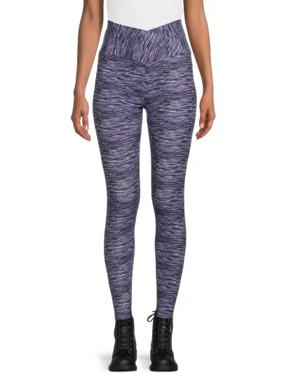 NoBo No Boundaries Purple Space Dye High Rise Ankle Leggings Juniors