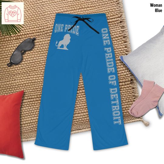 One Pride Pajama Pants for Men, Detroit Pajamas Women, Detroit Pajamas Men, Lion Fan Gift, Detroit Gift, Pajamas Pants, Detroit football