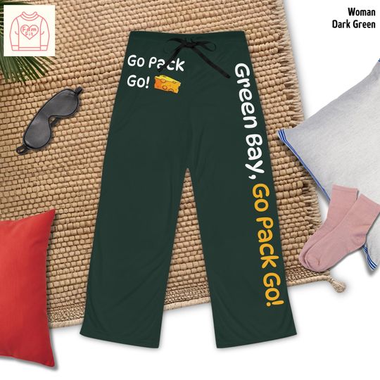 Discover Go Pack Go Pajama Pants, Green Bay Pajamas Women, Green Bay Pajamas Men, Packer Pajamas Fan Gift, Pajama Pants, Gift for Him, Gift for Her