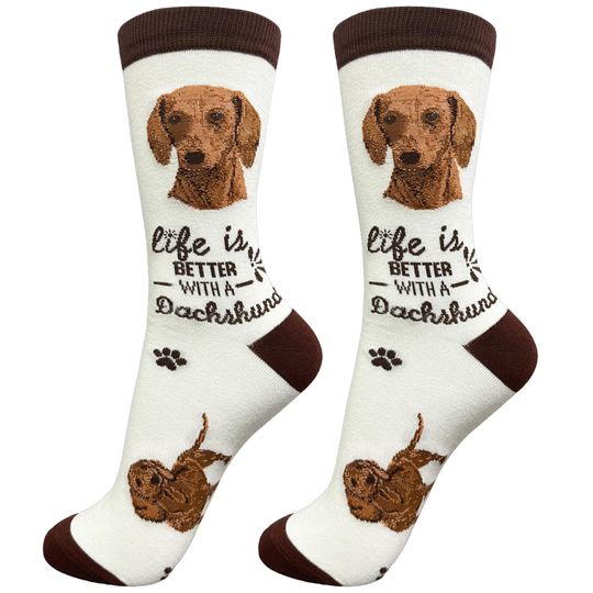 Dachshund Dog Life is Better Socks, Gift Ideas for Pet Lovers