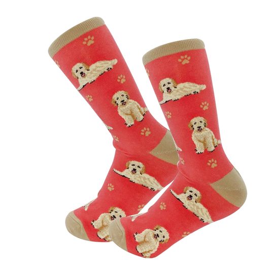 Discover Goldendoodle peach Full Body Socks  Premium Quality  Comfy Socks, Perfect Novelty Gift Ideas for Pet Lovers