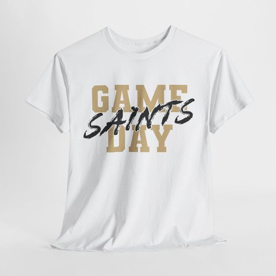 GAME DAY New Orleans Football Shirt, Saints Fan Tee, Black and Gold Game Day Top, New Orleans Saints Tailgating Shirt