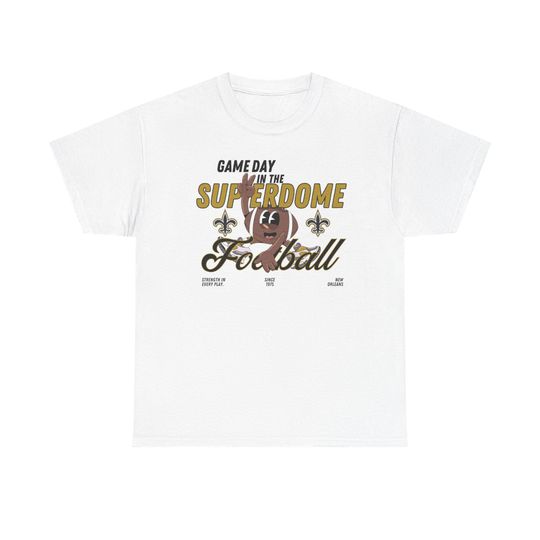Gameday in the Superdome Fleur T-Shirt | New Orleans Football Tee | Black and Gold Gameday Shirt