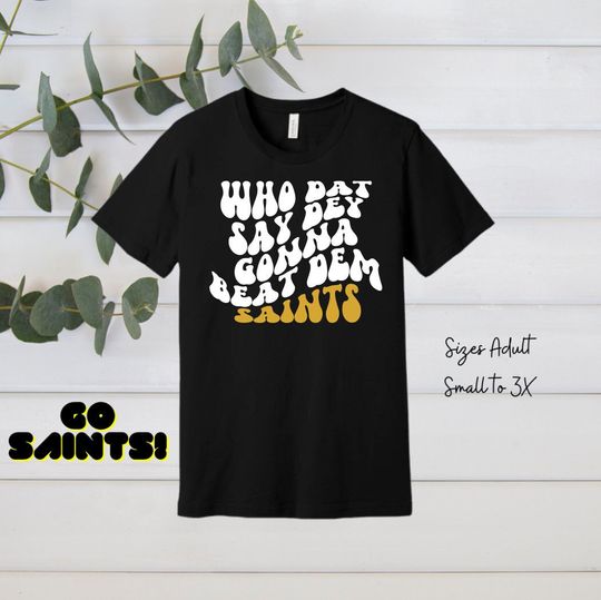 Saints Shirt, New Orleans Shirt, New Orleans Saints, black and gold