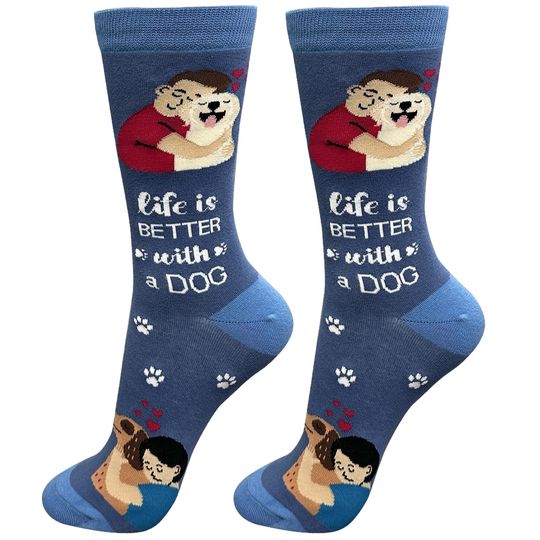 Discover I love my Mutt Life is Better Socks, Gift Ideas for Pet Lovers