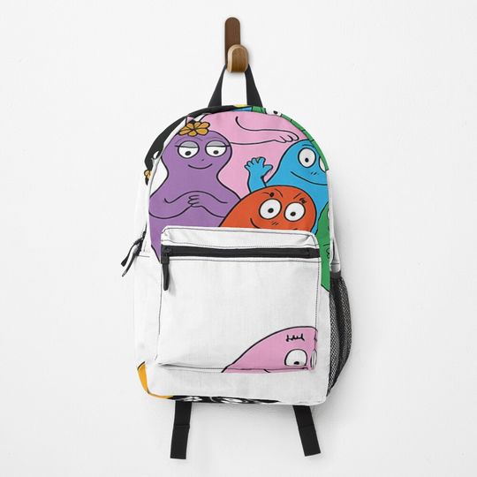 Blobby Family Cartoon Crew  Retro Style Colorful Barbapapa Backpack
