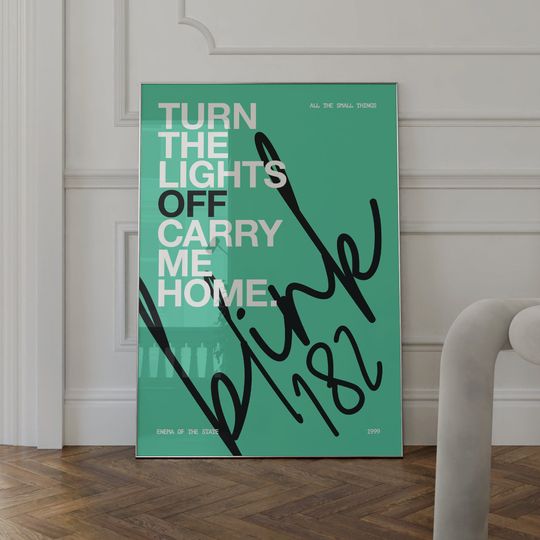 All The Small Things by B182 Poster, type poster, B182 lyric print