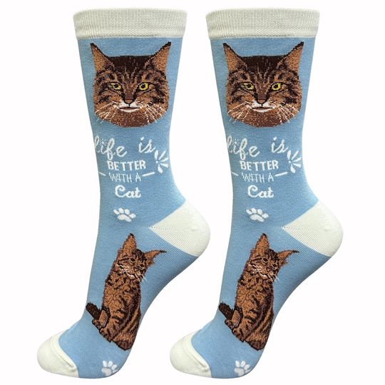 Discover Maine Coon Life is Better Socks, Gift Ideas for Pet Lovers