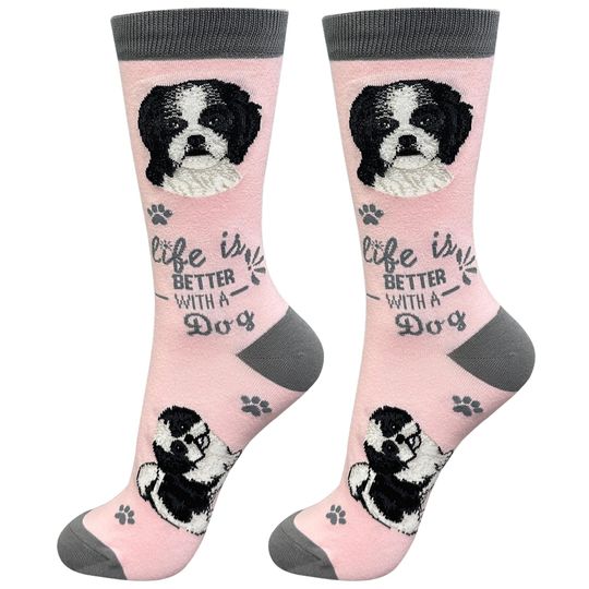 Shih Tzu Dog Life is Better Socks, Gift Ideas for Pet Lovers