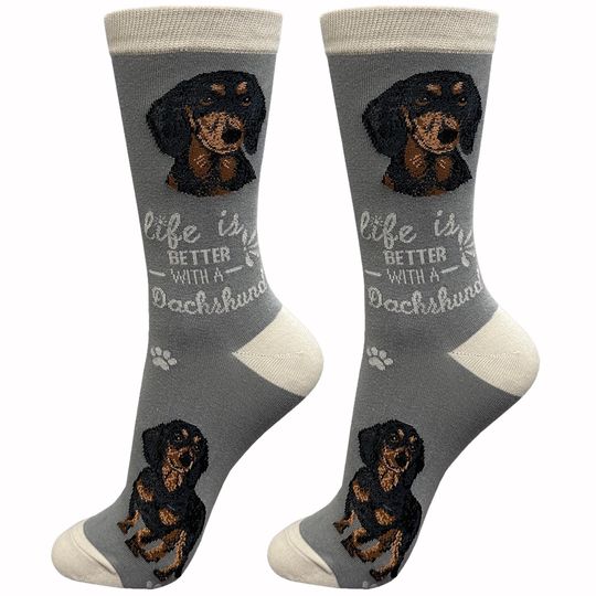 Discover Dachshund Dog Life is Better Socks, Gift Ideas for Pet Lovers
