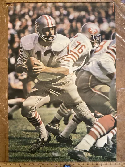 Discover 1968 Vintage San Francisco 49ers QB John Brodie Sports Illustrated Poster