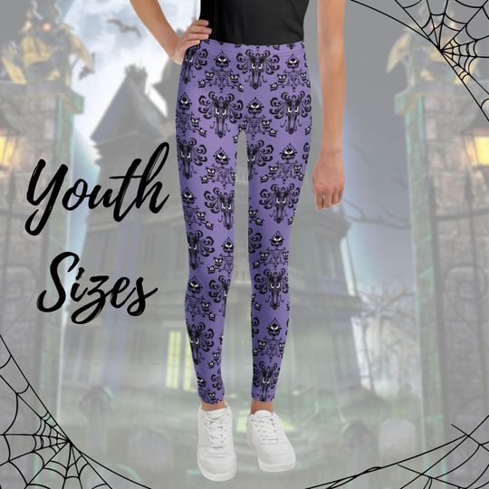 Discover Haunted Mansion Youth Leggings Disney cosplay bounding Halloween pants kids