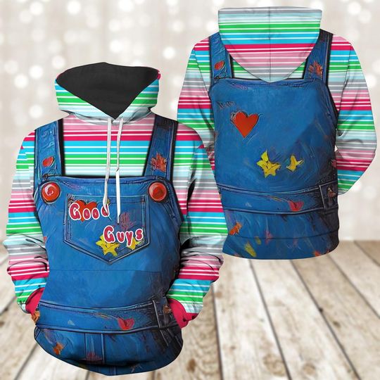 Chucky Halloween Cosplay 3D Hoodies, Good Guys Chucky Costume, Childs Play Halloween Shirt, Chucky Doll Shirt, Horror Movie Fan Gifts