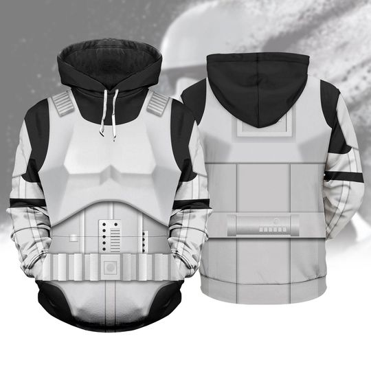 Stormtrooper Armor Cosplay 3D Hoodies, Star Wars Costume Top, Halloween Unisex Tshirt, Robot Sweatshirt Men, Galaxy's Edge Shirt