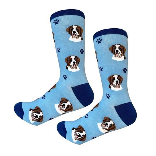 Saint Bernard Dog Socks, Gift Ideas for Pet Lover
