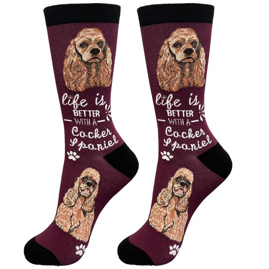Discover Cocker Spaniel Dog Life is Better Socks, Gift Ideas for Pet Lovers