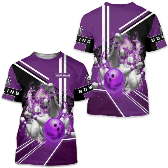 Personalized 3D Name Bowling Shirts for Men and Women