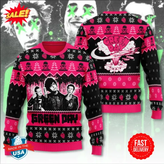 Green Day 2024 3D Ugly Sweater Unisex