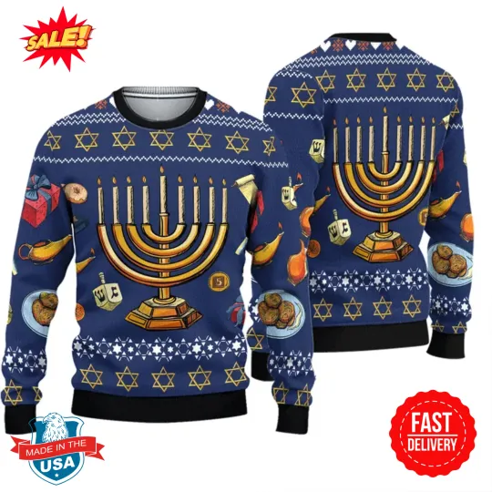Jewish Hanukkah Ugly Sweater
