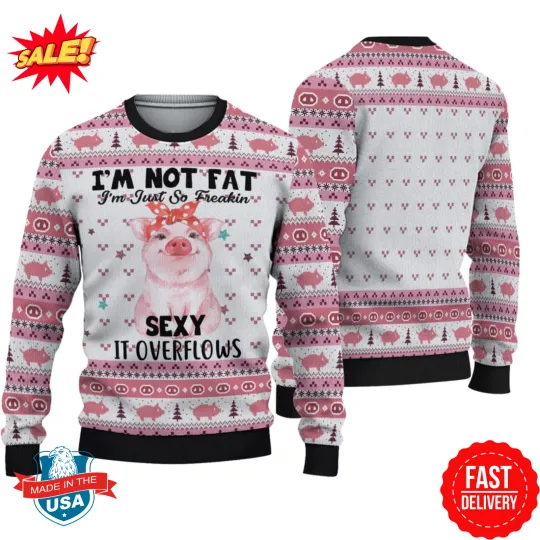 Discover Pig Ugly Christmas Sweater, 3D Christmas Sweater, Holiday Ugly Sweatshirt