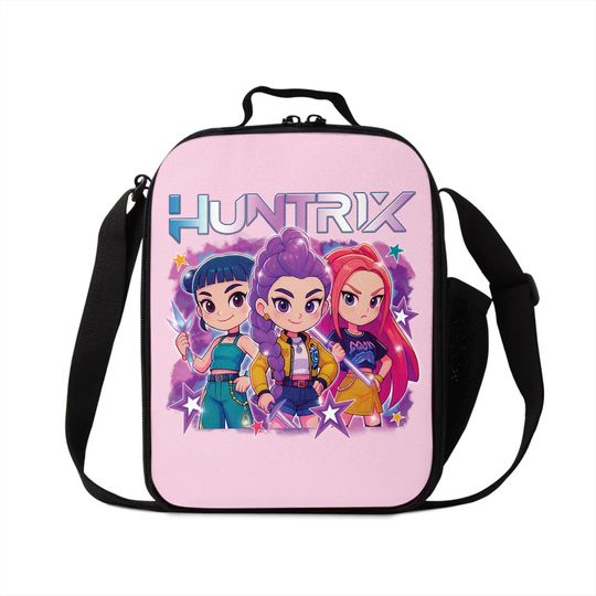 Discover HUNTRIX Girls Lunch Bag, Kpop Demon Hunters Movie Lunch Bag, Gift for K-pop Fans, Kpop Idol Group Lunch Bag, Mira Rumi Zoey Lunch Bag