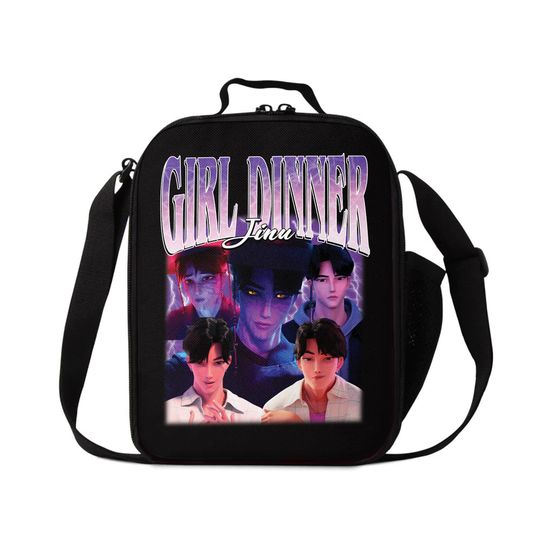 Discover Kpop Demon Hunters Lunch Bag with Design Jinu, Girl Dinner Jinu Saja Boys Hunter Bootleg Lunch Bag, Gift For Fan Kpop Lovers, Villain Crush