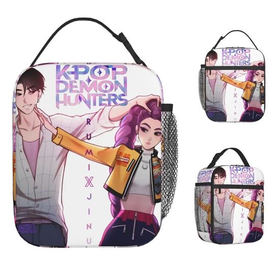 KPop Demon Hunters Huntrix and Saja Boys School Lunch Bag