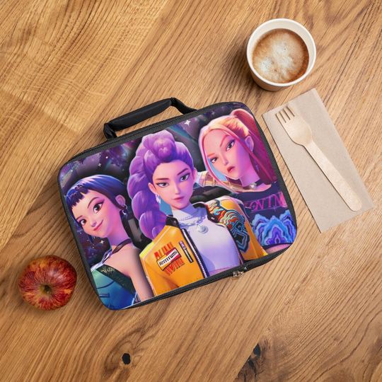 Discover K-Pop Demon Hunter Trio Lunch Bag - Stylish Insulated Tote for Kids and Teens, Perfect Gift for Back to School, Lunchbox, and Picnic