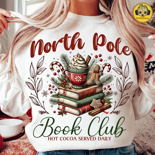 North Pole Book Club, Christmas Coffee, Pink Christmas Tree, Cute Santa Claus