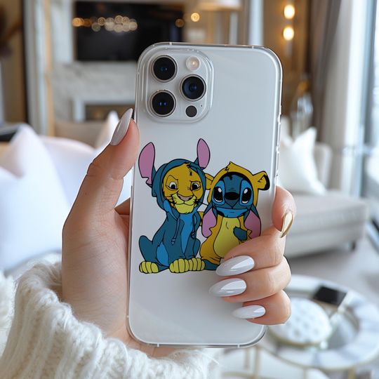 Discover Disney Tigger And Stitch Cosplay Funny Famous Cartoon Character Figure Phone Case