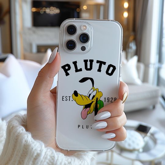 Discover Disney Pluto Est. 1928 Funny Famous Cartoon Character Figure Phone Case