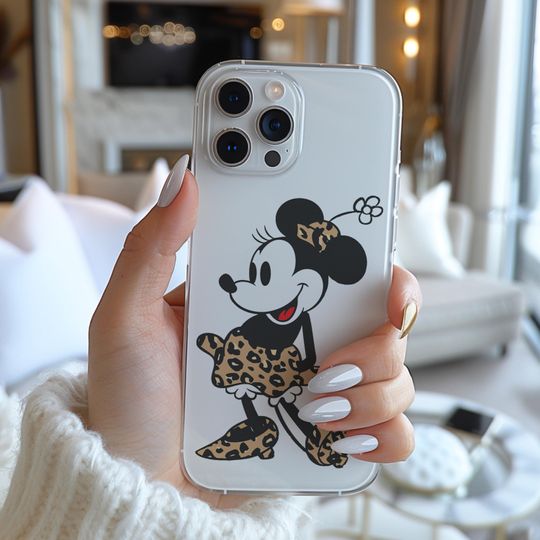 Discover Disney Beauty Cartoon Character Minnie Mouse Poster Funny Famous Cartoon Characters Figure Phone Case