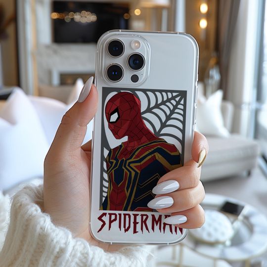 Marvel Super Hero Spider Man Cool Poster Funny Famous Cartoon Characters Figure Phone Case