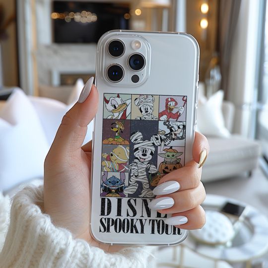 Disney Spooky Tour Mickey's Friends Halloween Party Costume Funny Famous Cartoon Character Figure Phone Case