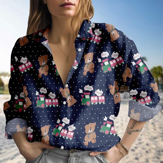 Rumi Choo Choo Shirt, Kpop Demon Hunters Rumi Blouse Shirt, Huntrix Rumi Casual Shirt, Gift For Kpop Kdrama Lovers, Teddy Bear Choo Shi