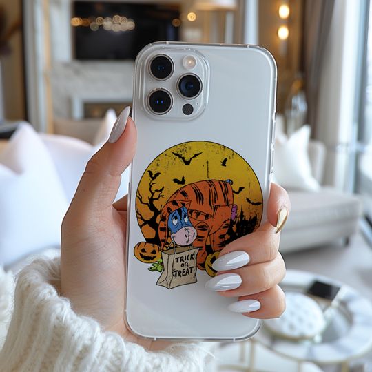 Disney Winnie The Pooh Eeyore Costume Halloween Party Trick Or Treat Poster Funny Famous Cartoon Character Figure Phone Case