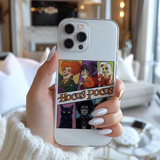 Disney Hocus Pocus Characters Halloween Party Costume Poster Funny Famous Cartoon Character Figure Phone Case
