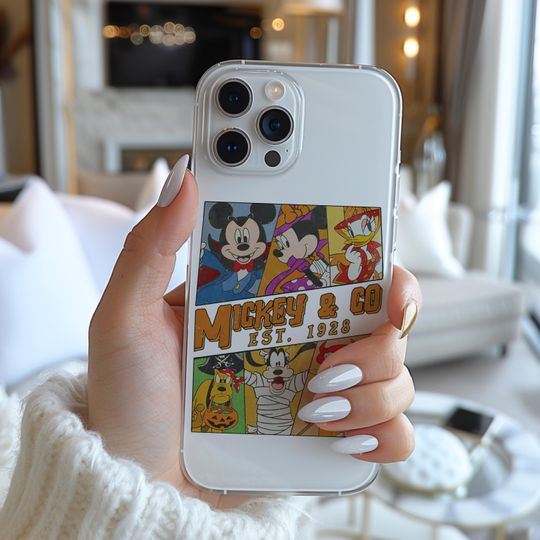 Disney Mickey's Friends Costume For Halloween Cosplay Est 1928 Funny Famous Cartoon Character Figure Phone Case