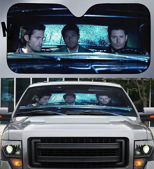 Supernatural Car Sunshade, Winchester Brothers Car Windshield