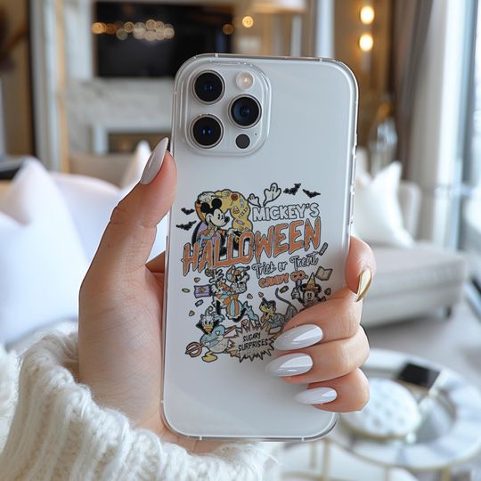 Disney Halloween Mickey's Halloween Trick Or Treat Funny Famous Cartoon Character Figure Phone Case